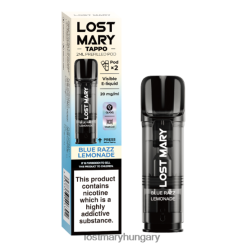 elveszett mary tappo előretöltött hüvelyek - 20 mg - 2 db kék razz limonádé 82D8JT181 -LOST MARY Hungary