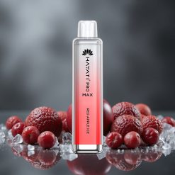 Hayati Pro Max 4000 Puffs Egyszerhasználatos E-liquides Vape 1400mAh Akkumulátor Vörös Alma Jég