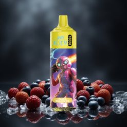 JNR Alien 10000 Puffs Fekete Sárkány Jég 850mAh és RGB LED