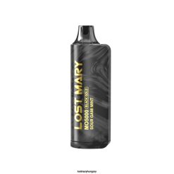 LOST MARY mo5000 fekete arany eldobható 10ml 82P0DH4 - LOST MARY Flavours Ranked savanyú gami menta